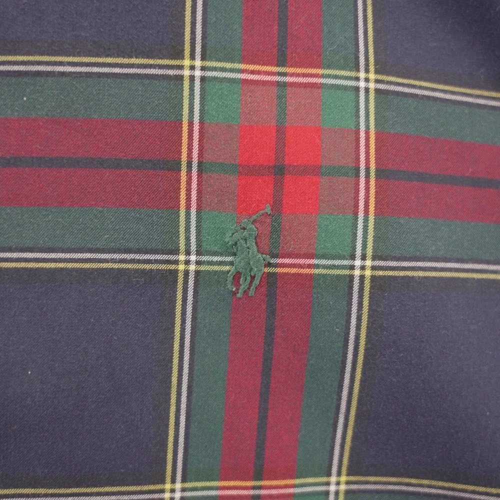 Polo Ralph Lauren Mens Classic Fit Plaid Button Down Shirt‎ Large Navy Green Red